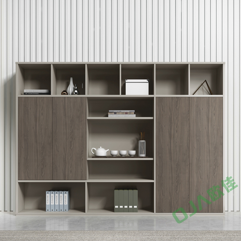 東原/木質(zhì)柜類/JR-B02/書柜文件柜資料柜/2400*400*2000mm/灰胡桃+卡其/產(chǎn)地廣東/每組價(jià)格